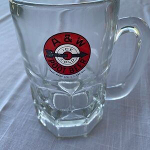 1940s-1950s A&W Root Beer Heavy Glass Mug